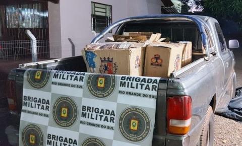 Brigada Militar prende três pessoas por contrabando de cigarros em Crissiumal 